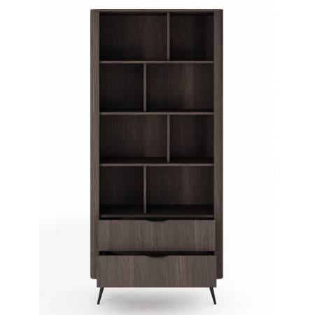 Nowoczesny regał z szufladami VIRGO dąb dunin + czarny